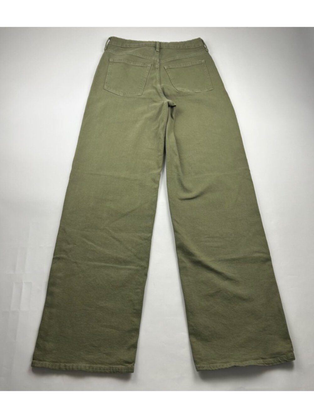 TALL Old Navy Olive Green Denim High Rise Wide Leg Jeans 2T - Picture 6 of 7